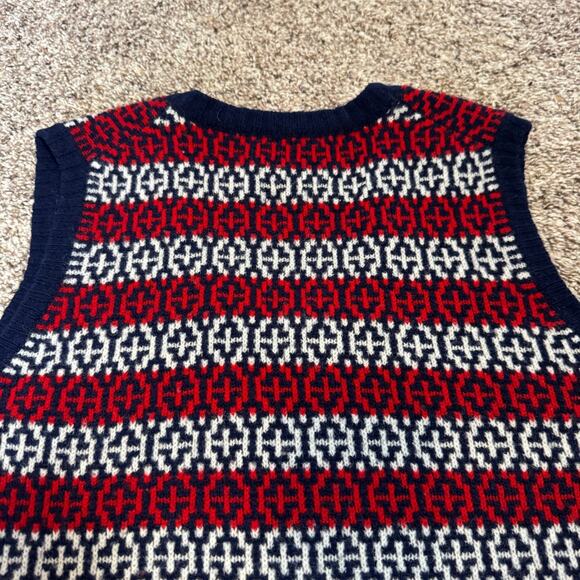 EUC VTG 50s/60s Fair Isle Sweater Vest I Magnin Shetland Wool Preppy Sz 44 - Picture 9 of 14